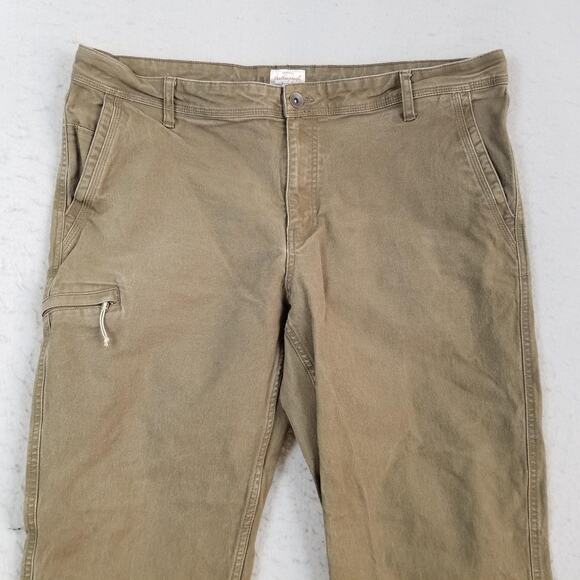 Weatherproof Vintage Pants Mens 40x30 Brown Relaxed Fit Utility Work Zip Pocket - Picture 2 of 13